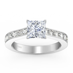 Personalized Birthstone Silver Ring Eternity Ring Wedding Gift Valentines Gift