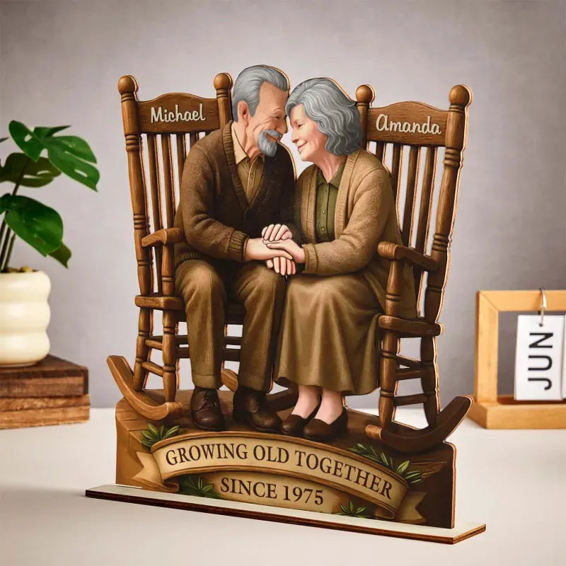 ornament growing old together personalized name anniversary gift for grandparents