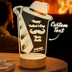 night light 3d name lamp tie lamp father s day gift custom gift for dad personalized gift