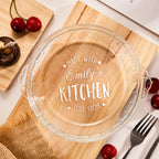 custom name ceramic pie plate keepsake for kitchen decor