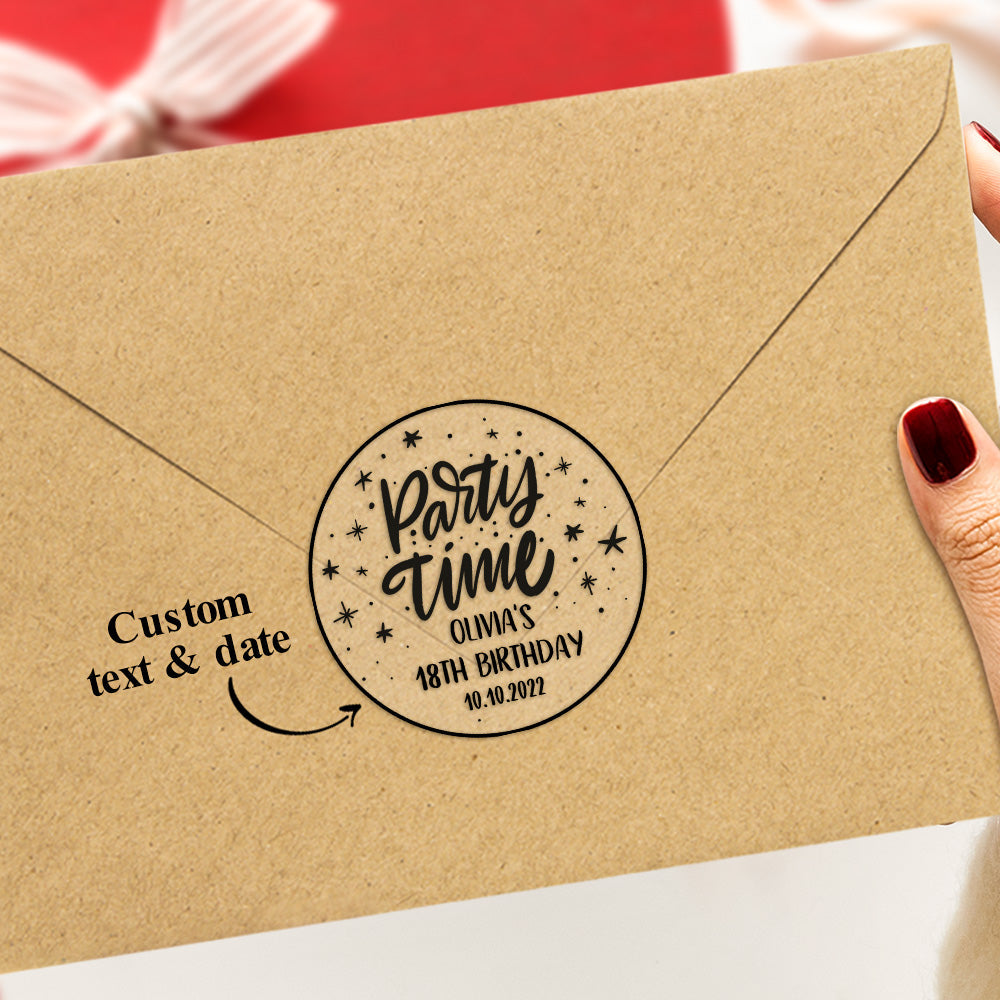 Personalized Thank You Transparent Stickers Round Wedding Birthday Favor labels for Gifts