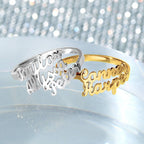 gifts for wife Heartfelt Surprise - Unique Memento - Double Names Ring - 925 Sterling Silver - gifts for wife - Anniversary v