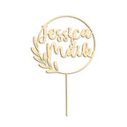 Custom Name Cake Topper Personalized Wooden Birthday Party Wedding Cake Decoration