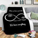 Personalized Infinity Love Name Blanket Custom Blanket