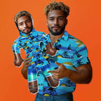 Personalized Blow Up Dolls Hawaiian Shirt Flowers and Leaves Funny Inflatable Man Printed Face for Party Favors