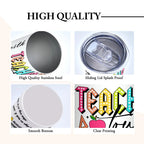 Personalized 20oz Skinny Tumbler with Straw Back to School Appreciation Gift for Teacher