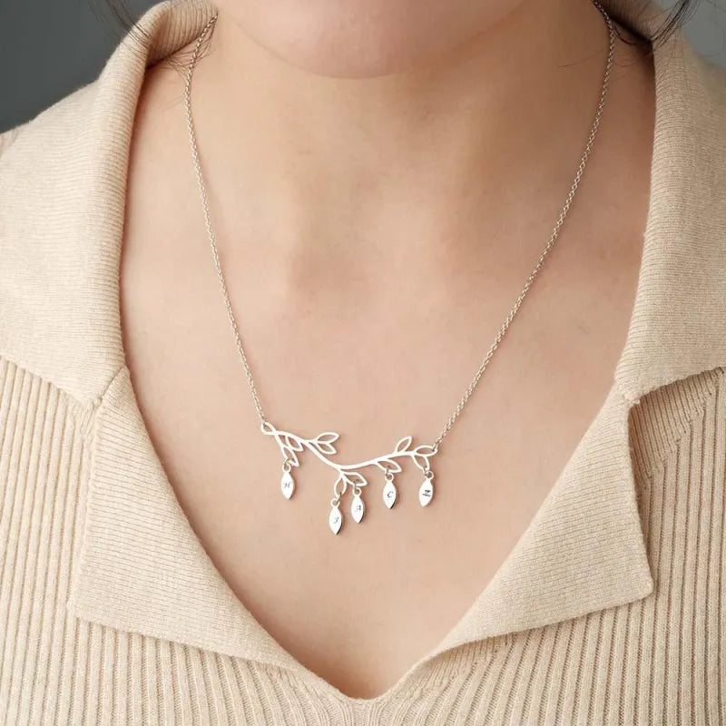 handcrafted engraved necklace tree optional quantity pendant trendy wedding keepsake