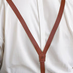 Personalized Men's PU Suspenders with Engraved Name Gift for Men Groomsmen Accessory