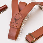 Personalized Men's PU Suspenders with Engraved Name Gifts for Men Groomsmen Accessory