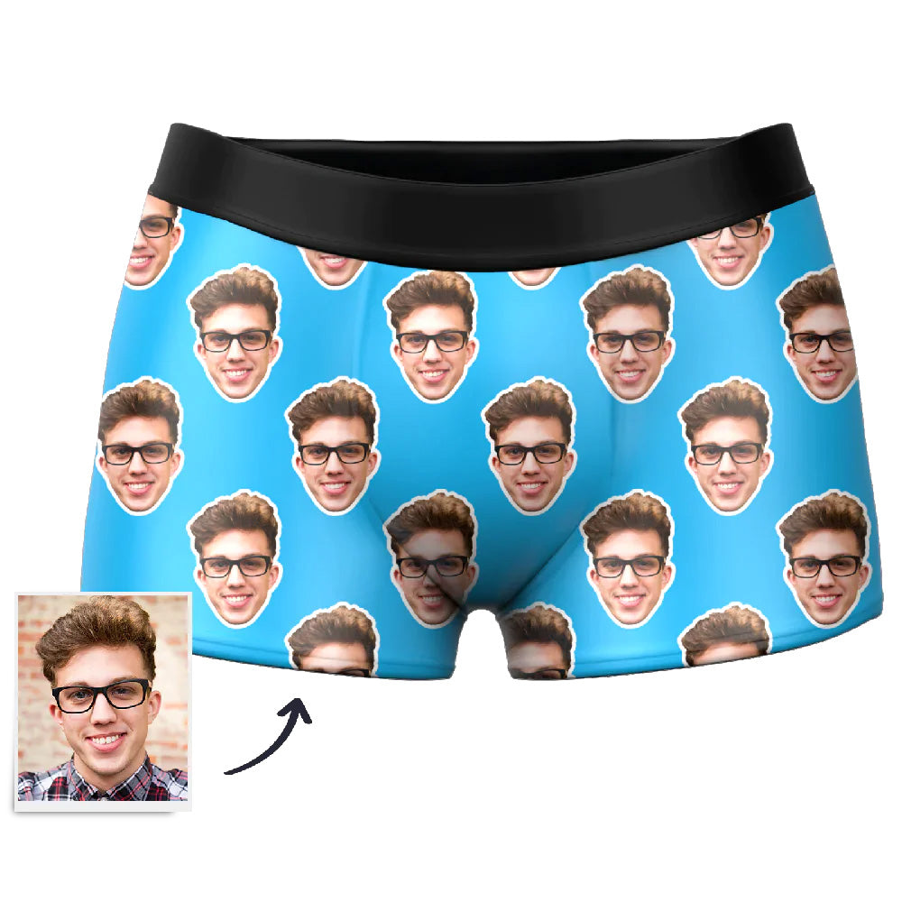 boxer shorts personalized face photo funny romantic gift for boyfriend