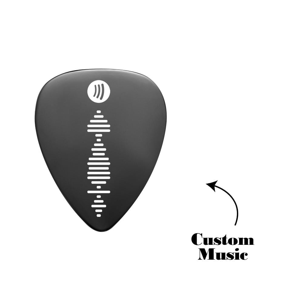 Custom Black Guitar Pick Personalized Engraved Guitar Pick for Music Lover