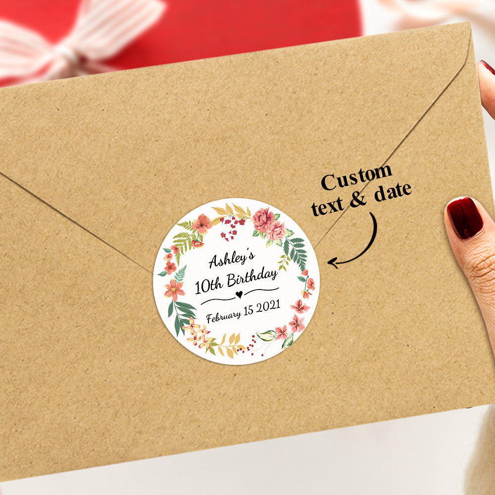 Personalized Thank You Stickers Round Wedding Birthday Favor labels for Gifts