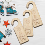 Personalized Wooden Tooth Fairy Door Hanger Teeth Holder Pick Up Box Home Decoration Gift for Kids