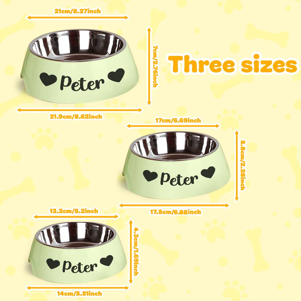 Personalized Pet Water Bowl Stainless Steel Pet Bowl Feeding Supplies Gift for Pet Lovers