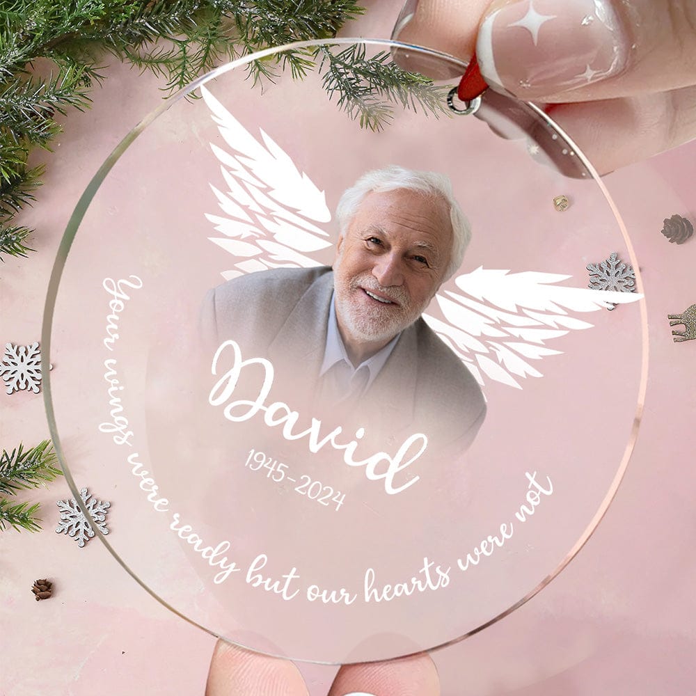 personalized photo with name ornament remembrance decor