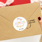 Personalized Thank You Stickers Round Wedding Birthday Favor labels for Gifts