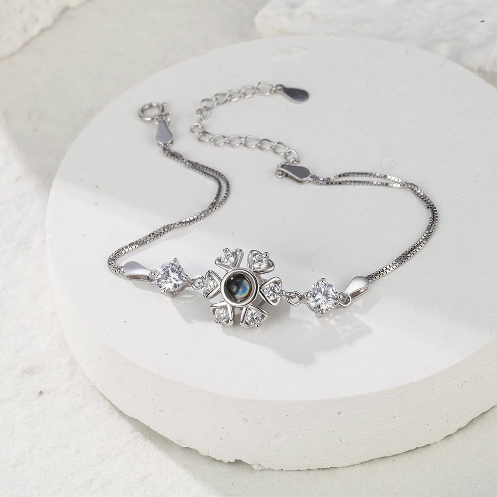Personalized Projection Photo Bracelet with Zircons
