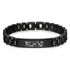 Personalized Engraved Morse Code Men Bracelet Birthday Anniversary Gift for Him