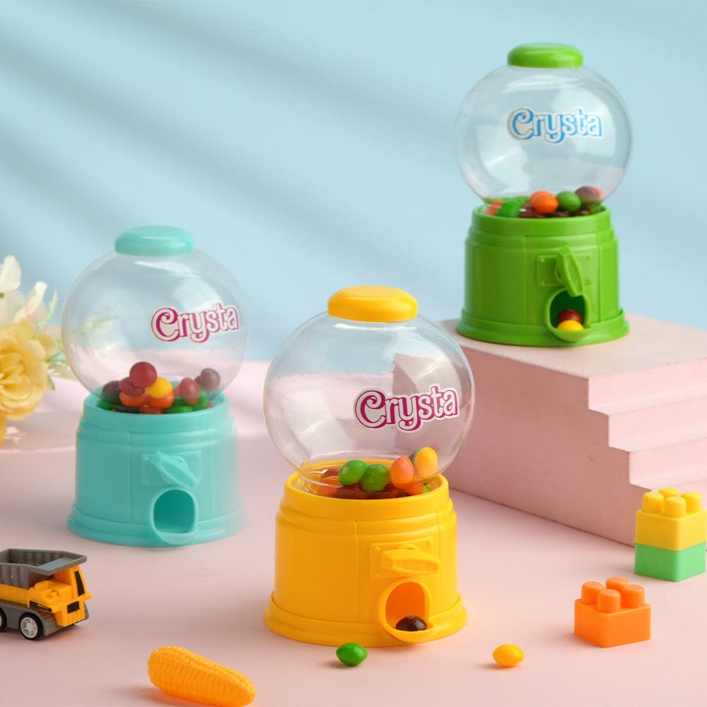 Personalized Mini Gashapon Candy Dispenser with Name Birthday Gift for Kids