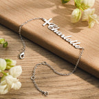 Custom Name Cross Bracelet | Personalized Jewelry for Unique Style