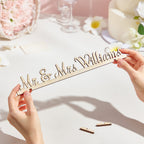 Personalized Mr and Mrs Wood Tabletop Wedding Sign Keepsake Wedding Table Decor