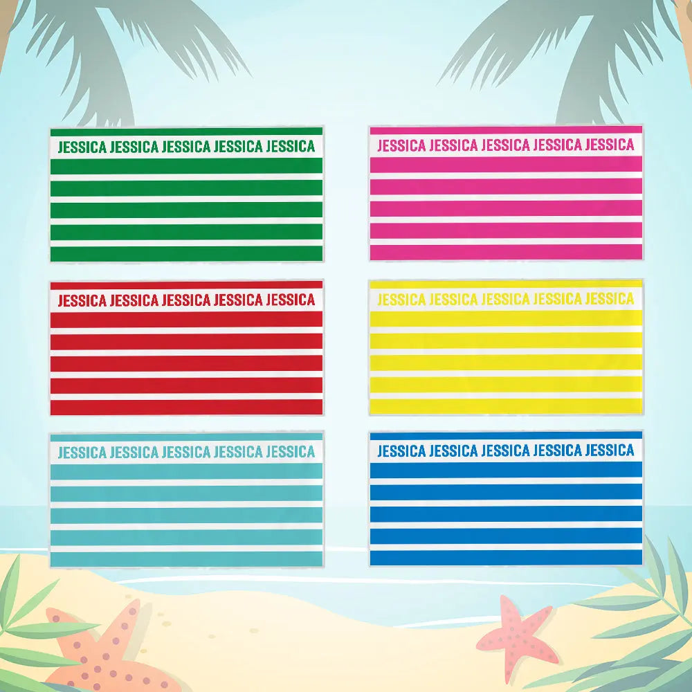 beach towel custom name gift for daughter gift display