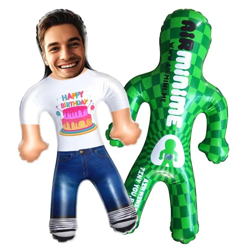 Custom Face Birthday Cake T-shirt Blow Up Dolls Funny Inflatable Balloon Custom Air Doll for Party Favors