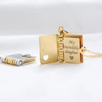 necklace personalized reading gift gift for daughter front view