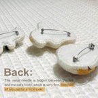 Adorable Handmade Felt Kitten Brooch - Perfect Gift for Cat Lovers