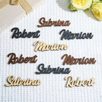 quality wedding place cards table names guest names table front view
