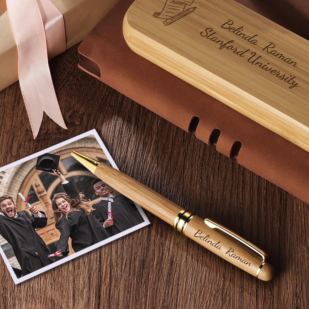 Personalized Wood Pen Set Engraved Pen Set with Wooden Box Gift for Graduation