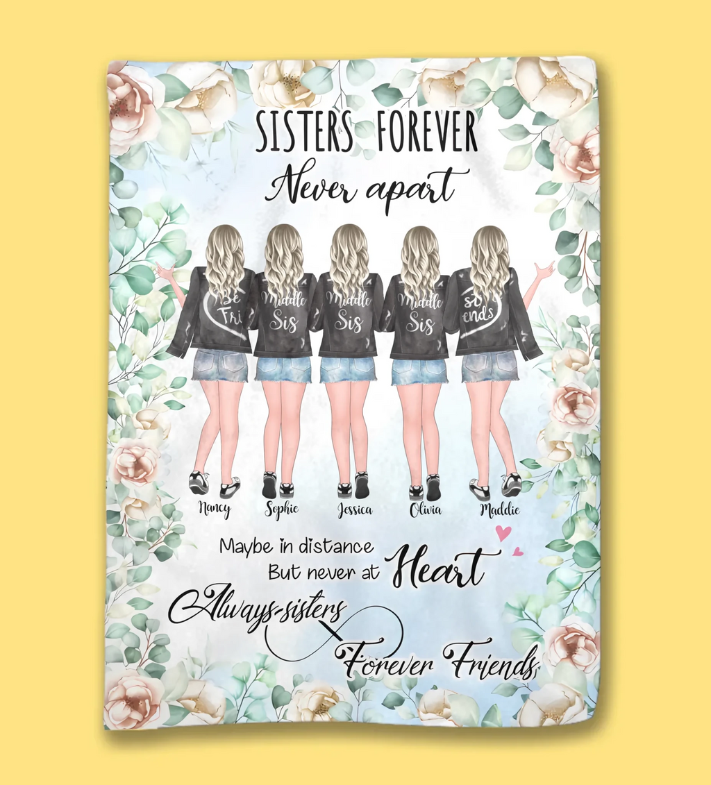 flannel personalized design fleece blanket gift for sister