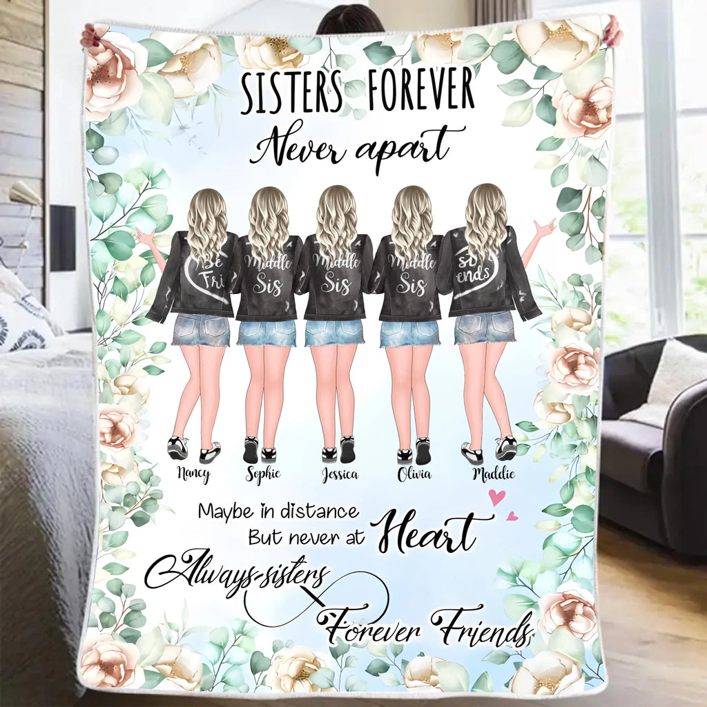 flannel fleece blanket personalized design gift for sister