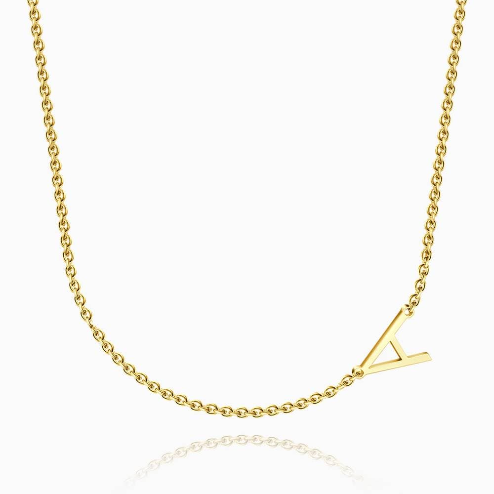 Custom Initial Letter Necklace S925 Silver