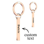 Personalized 3D Bar Keychain Engraved Music Code Key Chain