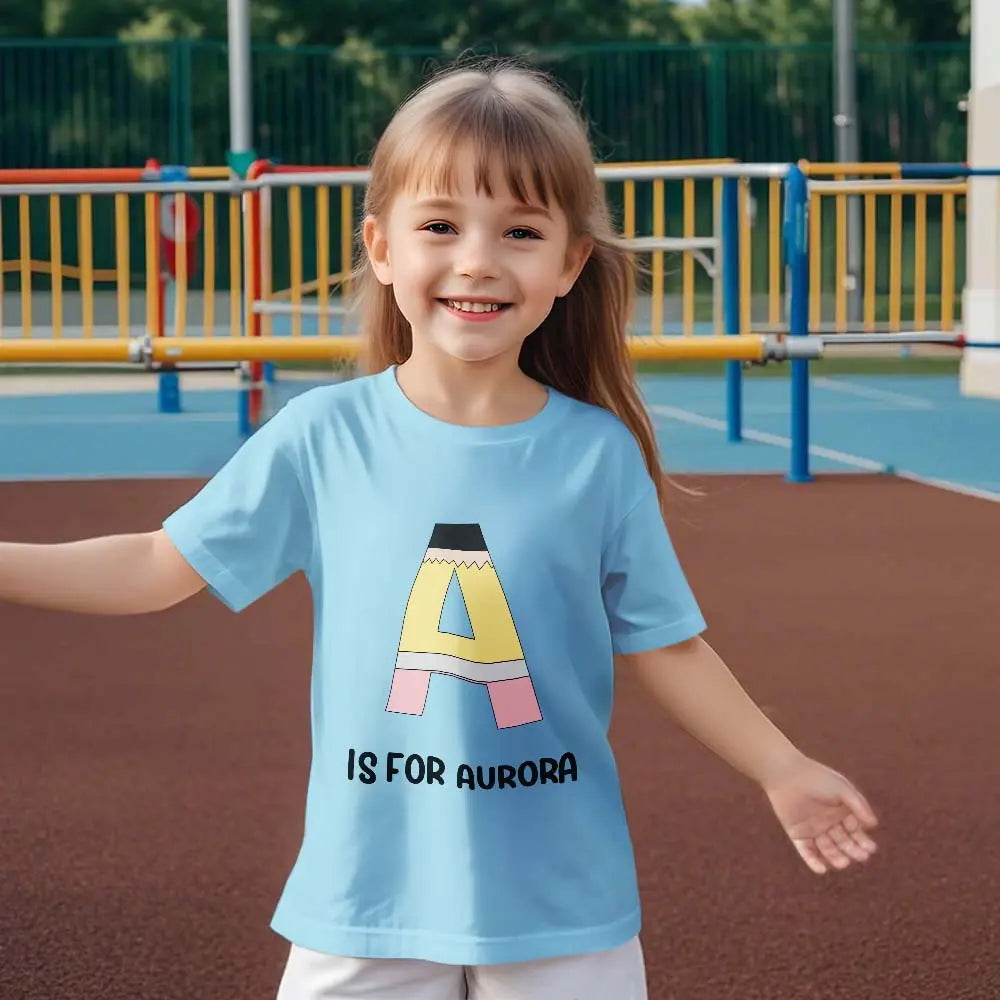 shirt gift for daughter personalized back to school close up