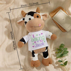 Personalized Cow Plush Stuffed Toy Gift for Baby Shower