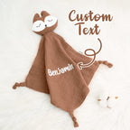 Personalized Soothe Towel Bibs Soft Sleeping Doll Towel with Embroidered Name Gift for Baby