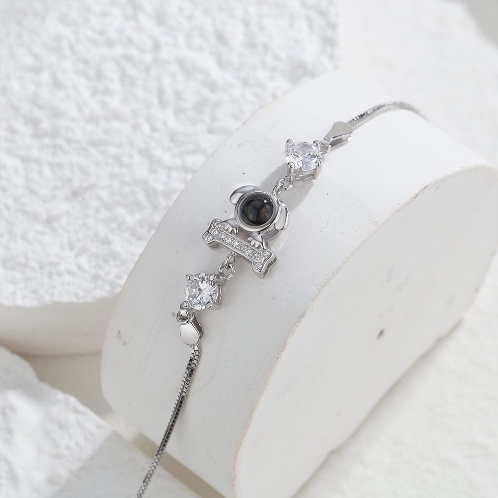 Personalized Dog Pendant Photo Projection Bracelet 925 Sterling Silver