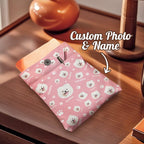 Personalized Pet Portrait Book Cover with Pocket Book Cover Protector Gift for Reader Pet Lover