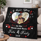 Custom Blanket Valentine's Blanket Till The End Of Time Wife Husband Fleece Blanket