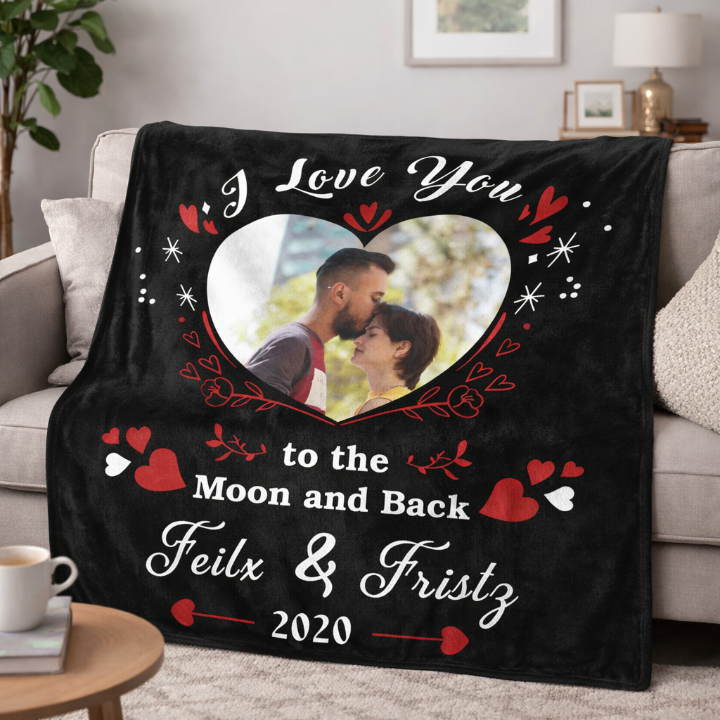 Custom Blanket Valentine's Blanket Till The End Of Time Wife Husband Fleece Blanket