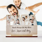 wooden plaque personalized photo family keepsake for grandpa