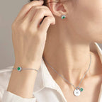 Personalized Earrings Bracelet Necklace Jewelry Set Wedding Bridesmaid Proposal Gift Box