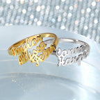 gifts for wife Heartfelt Surprise - Unique Memento - Double Names Ring - 925 Sterling Silver - gifts for wife - Anniversary v