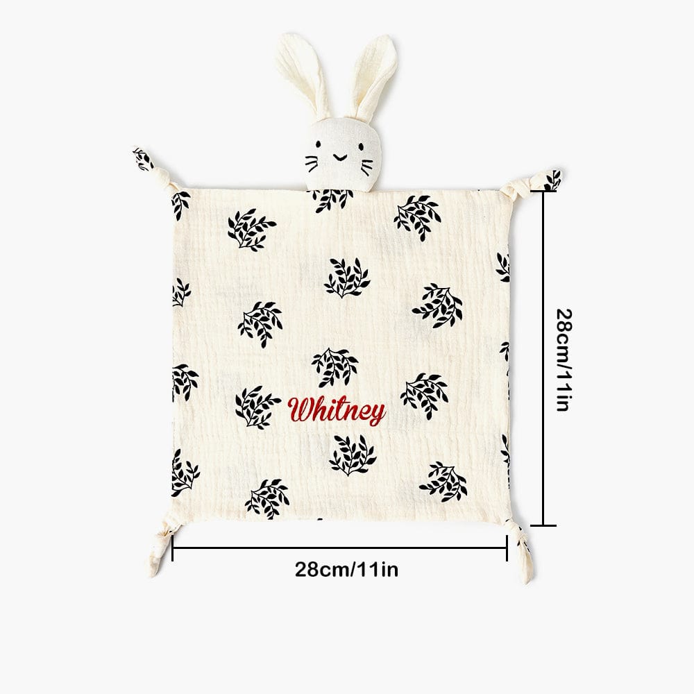 Personalized Soothe Towel Bibs Soft Sleeping Dolls with Embroidered Name Gift for Baby