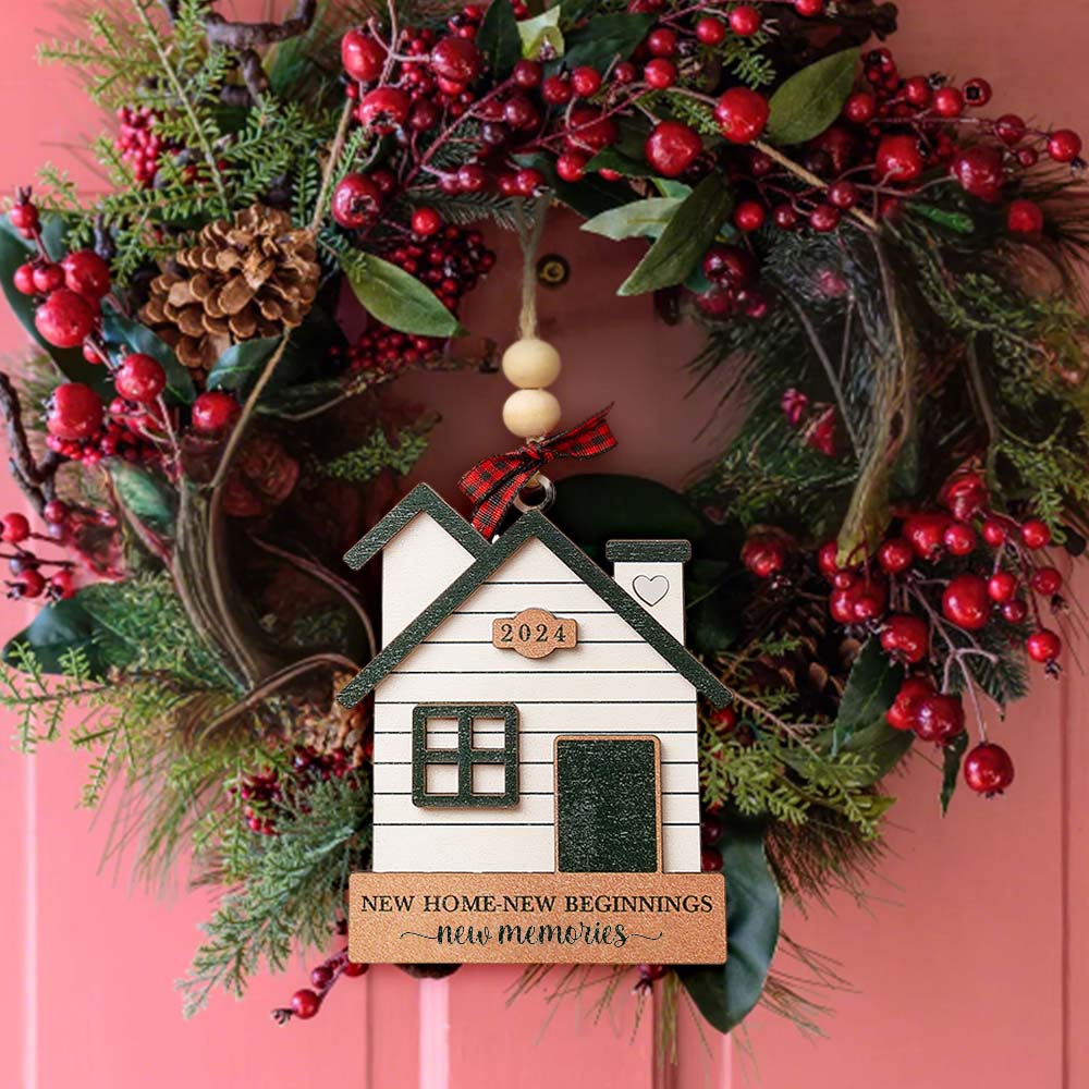 new home new beginnings new memories personalized first home keepsake ornament for home decor
