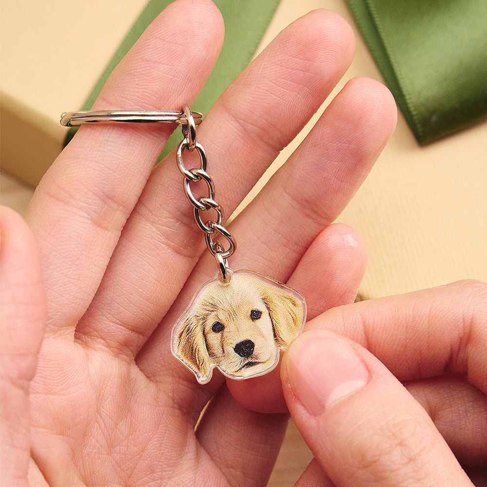Personalized Pet Portrait A Big Love Acrylic Keychain