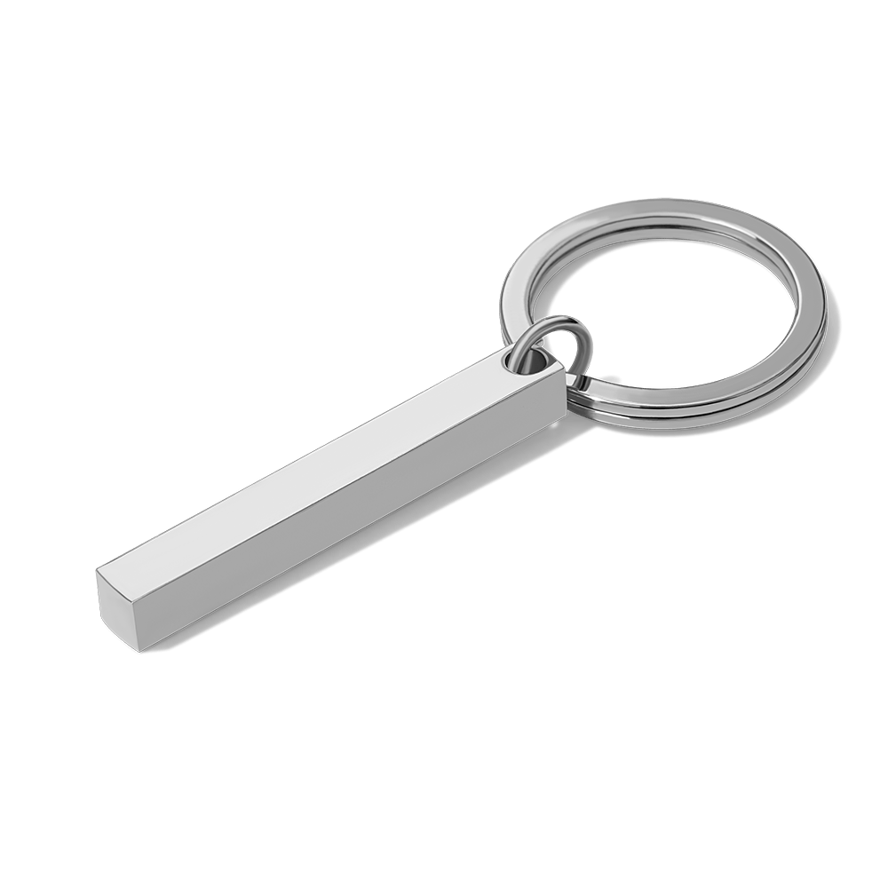 Personalized 3D Bar Keychain Engraved Music Code Key Chain