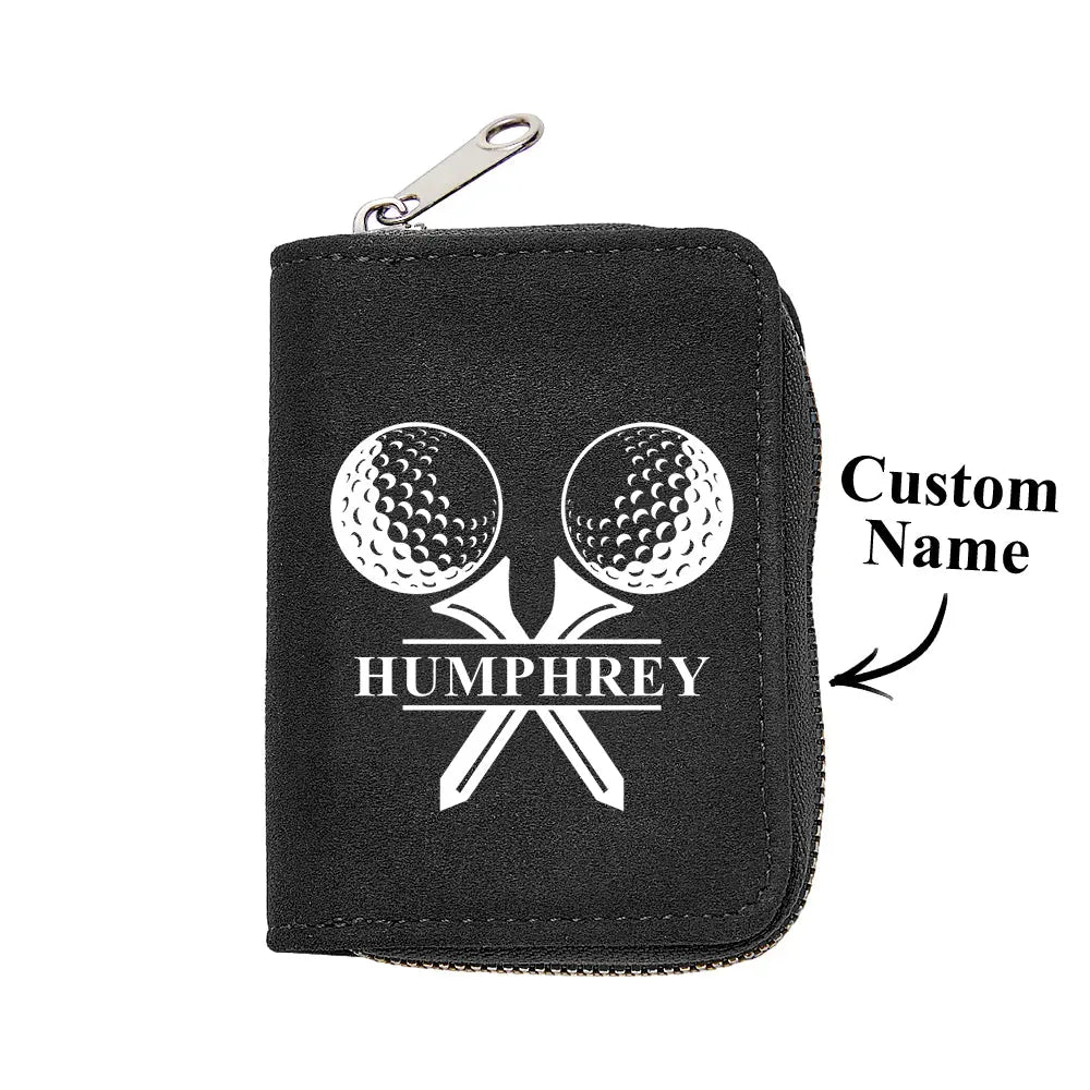 Personalized Leather Golf Wallet with 18 Card Slots Card Holder Wallet Gift for Men